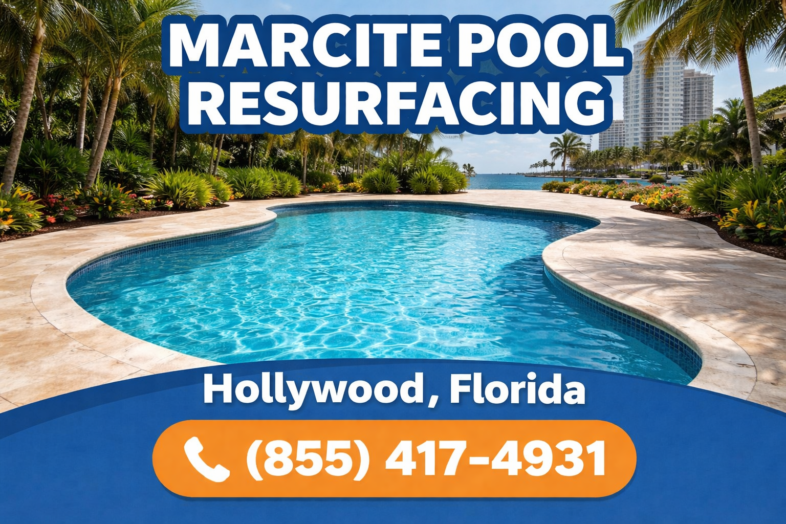 Marcite Pool Resurfacing in Hollywood