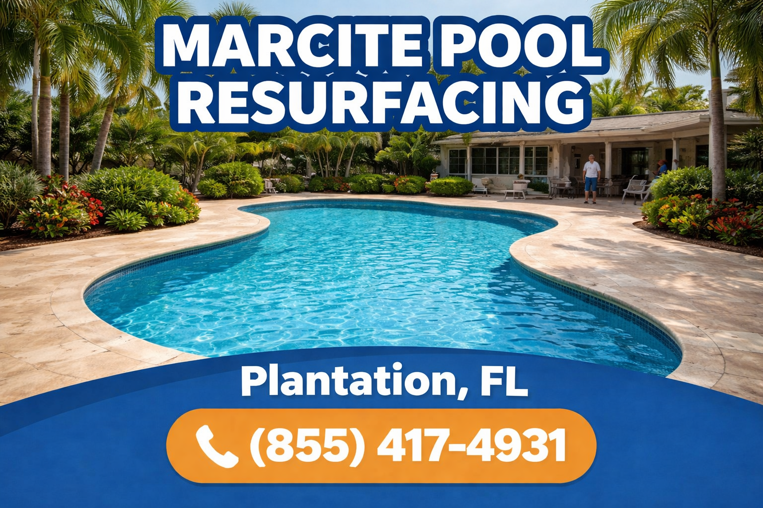 Marcite Pool Resurfacing in Plantation