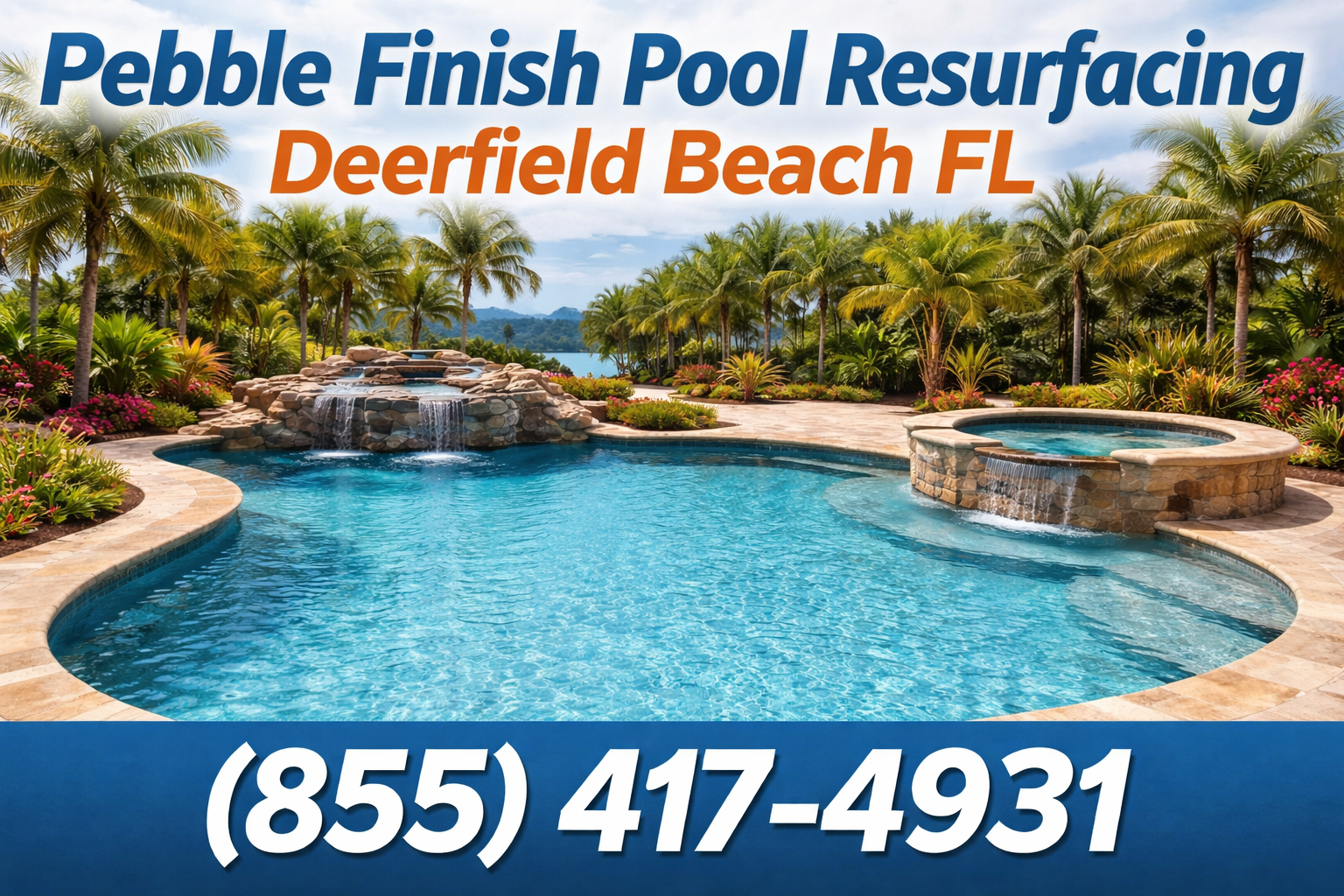 Pebble Finish Pool Resurfacing in Deerfield Beach