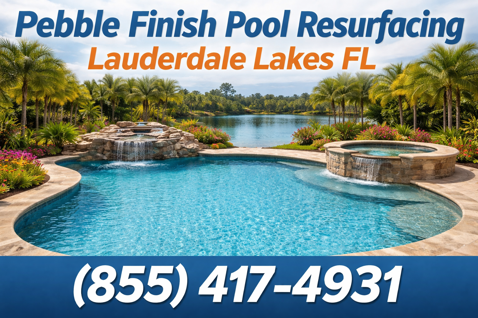 Pebble Finish Pool Resurfacing in Lauderdale Lakes