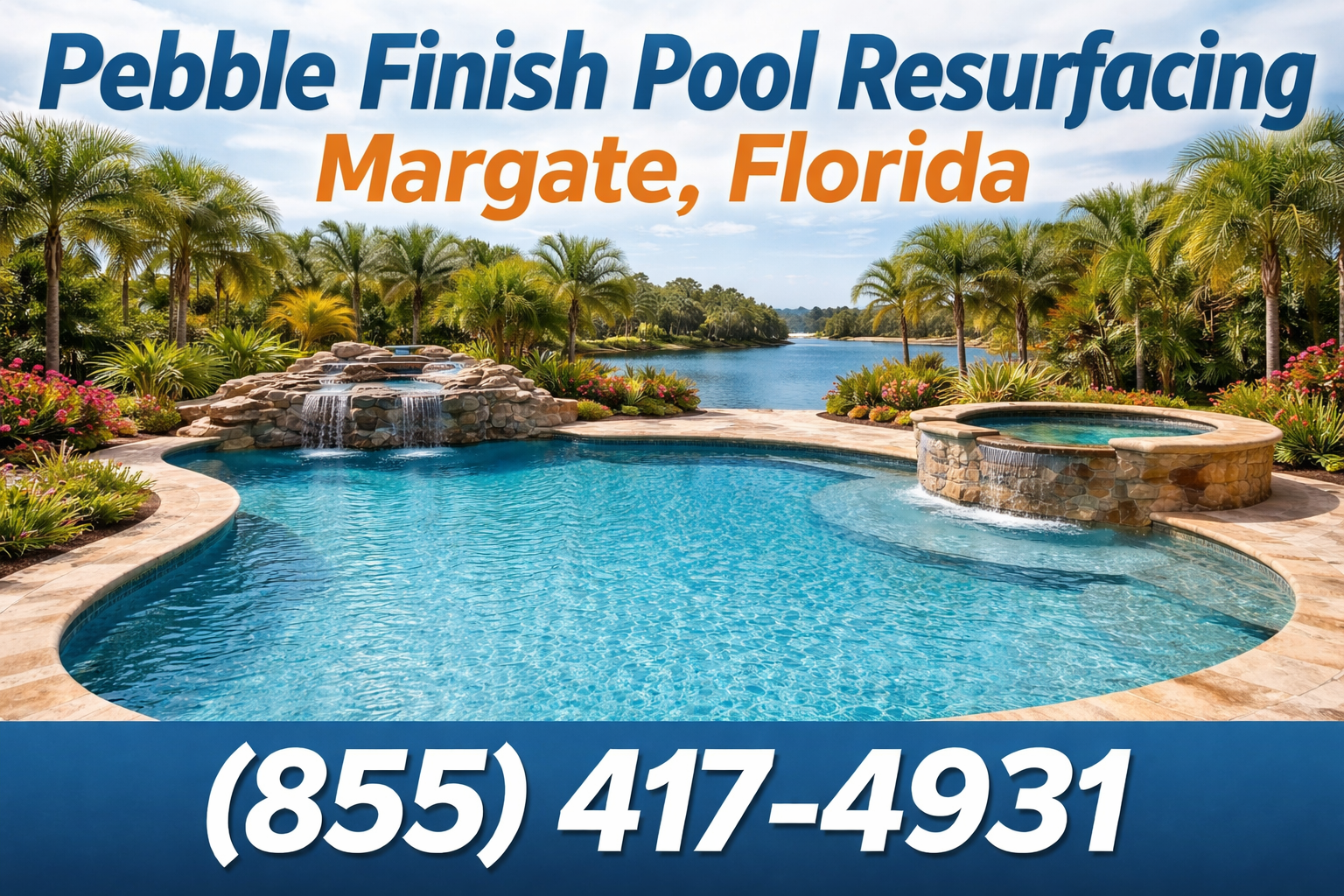 Pebble Finish Pool Resurfacing in Margate