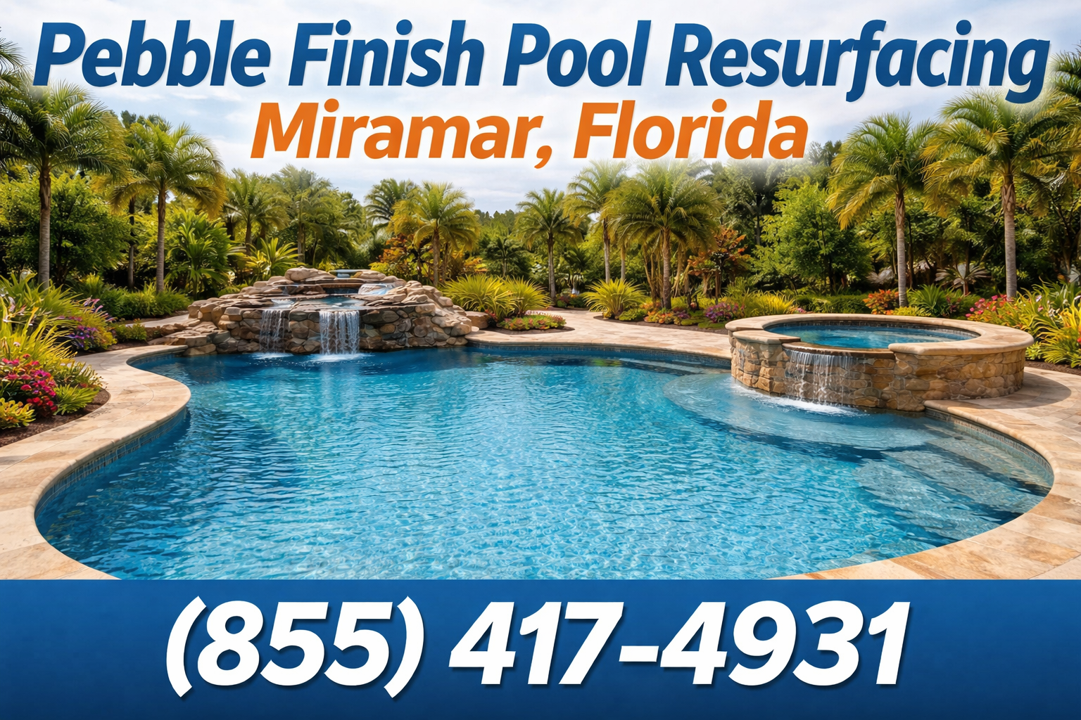 Pebble Finish Pool Resurfacing in Miramar