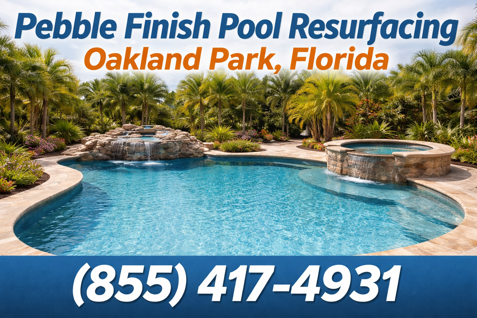 Pebble Finish Pool Resurfacing in Oakland Park