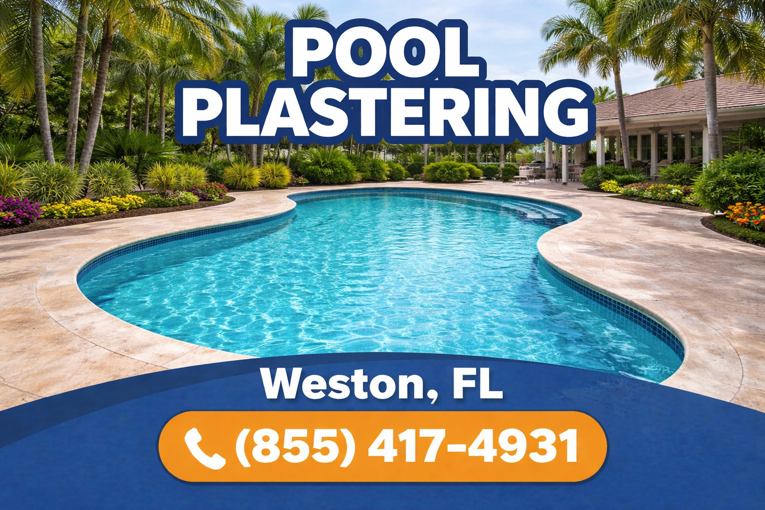pool plastering in Weston
