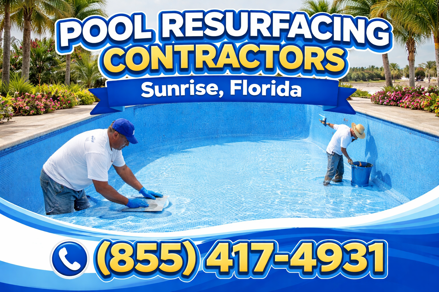 pool resurfacing contractors in Sunrise