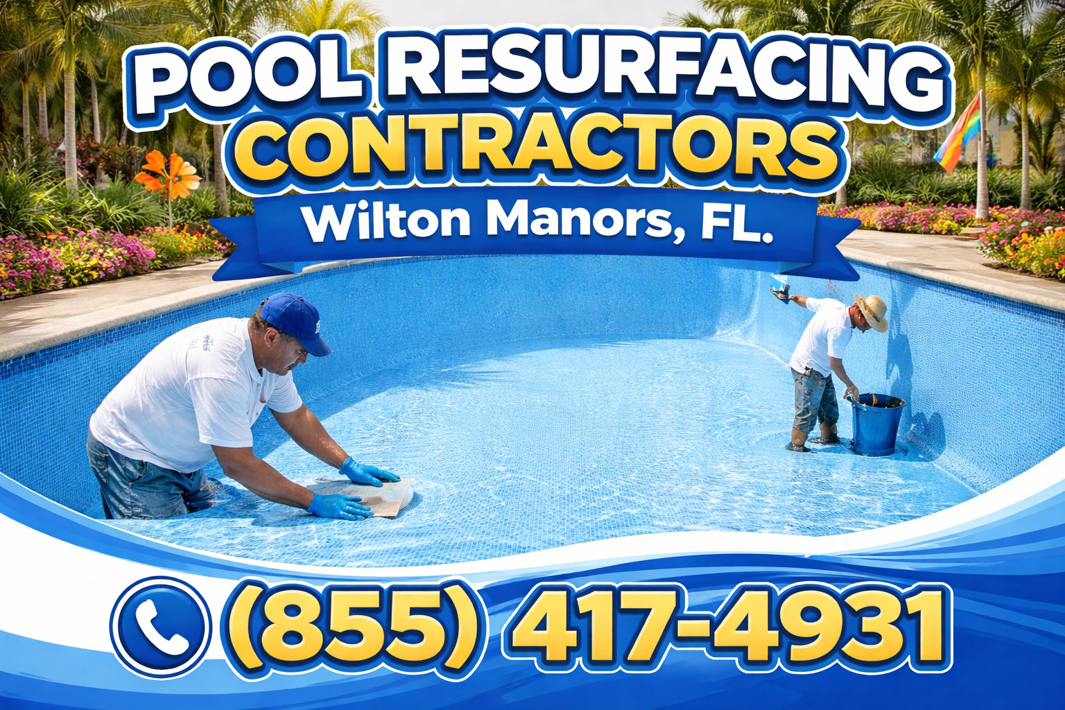 pool resurfacing contractors in Wilton Manors
